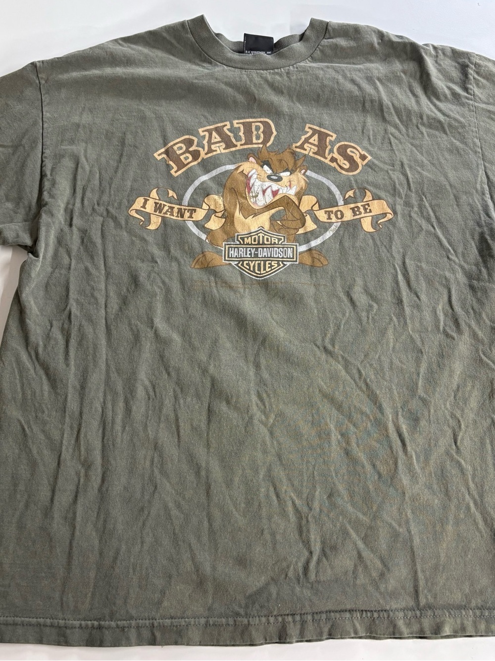 Harley-Davidson Looney Tunes Taz Stratman TShirt XL Delano, MN 2 Side Y2k - Picture 8 of 16